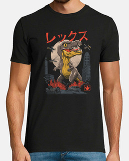 kaiju t-rex camiseta para hombre
