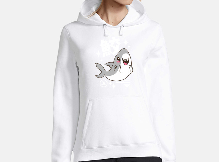 Kawaii shark hoodie tostadora