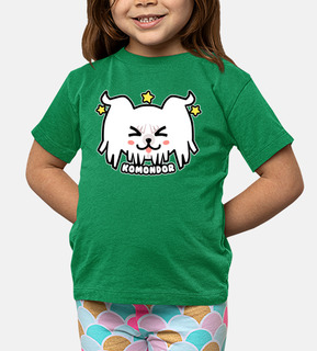 kawaii komondor dog face - maglietta per bambini