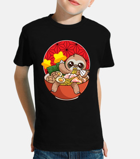 kawaii sloth eating ramen japan