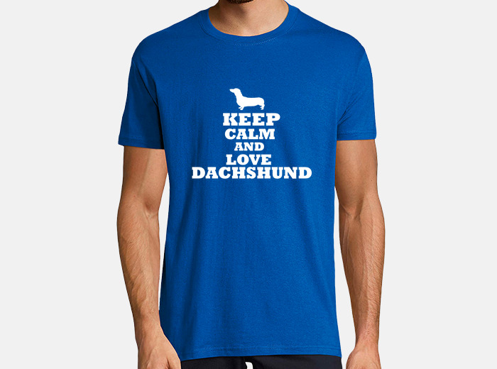 Keep calm and love dachshund t shirt tostadora