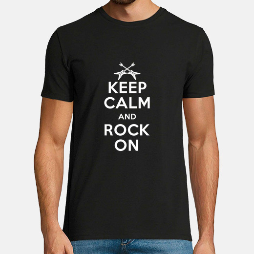 Urban Backwoods 'Keep Calm And Rock On' Men's T-Shirt - Premium Heavy Cotton, Regular Fit, Multiple Sizes