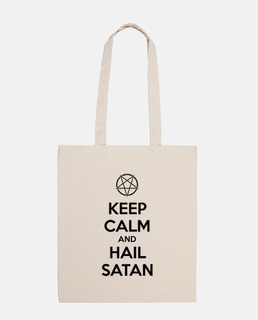 Keep calm and hail Satan V.1 (negro)