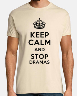 Keep calm and stop dramas color negro
