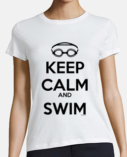 Keep Calm and Swim Mujer
