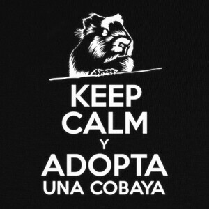 Camisetas Keep calm y adopta una cobaya BLANCO