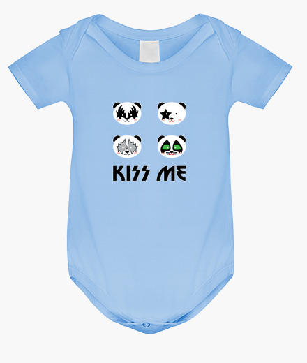 Kiss me panda baby's bodysuits