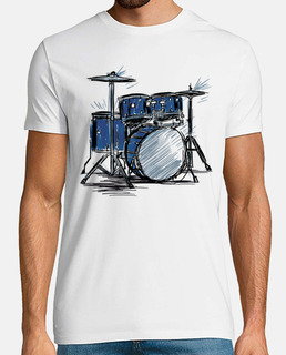 Batteur de kit de batterie de musique rock vintage T-Shirt 