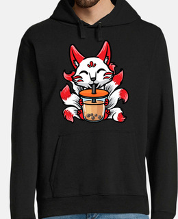kitsune carino anime bubble tea giappon