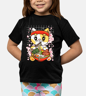 kitty eating ramen kawaii anime