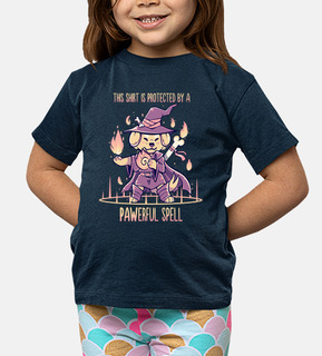 la maglia è protetta da un incantesimo pawerful - camicia per bambini
