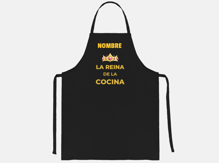 Delantal La reina de la cocina personalizado