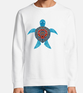 la tartaruga marina tribale blu