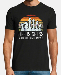 la vida es ajedrez retro vintage