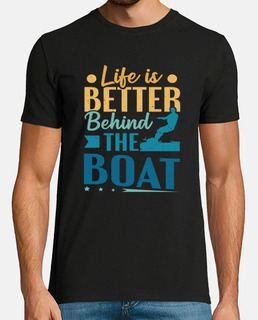la vida es mejor detrás del barco wakeboard