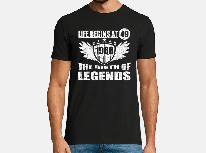 T-shirt la vita inizia a 49 la nascita