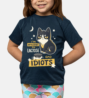 lactose intolerant cat kids&#39; t-shirt
