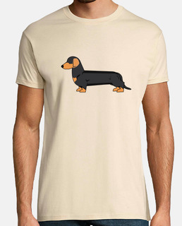 large minimalist dachshund, t-shirt