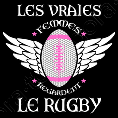 T-Shirt Rugby Féminin - Cadeau Femme