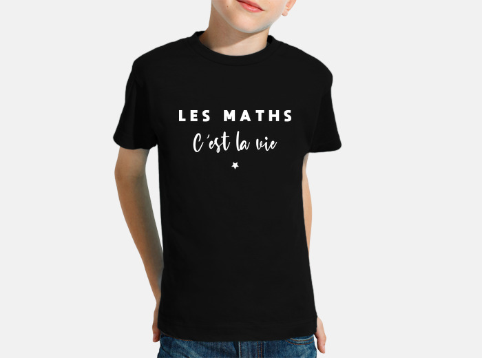Tee-shirt enfant les maths c est la vie