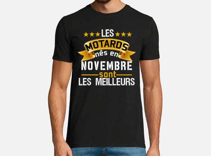 T-shirt homme motard né en Novembre