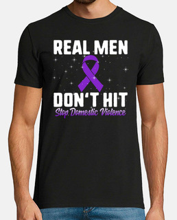 les vrais hommes ne frappent pas la chemise de sensibilisation à la violence domestique