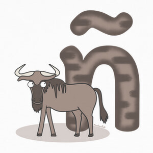 letter ñ for wildebeest T-shirts