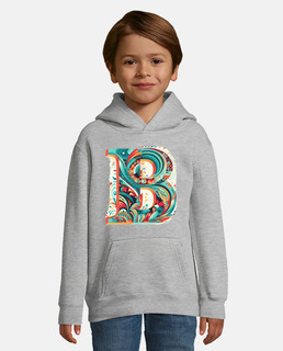 lettre b avec motif coloré