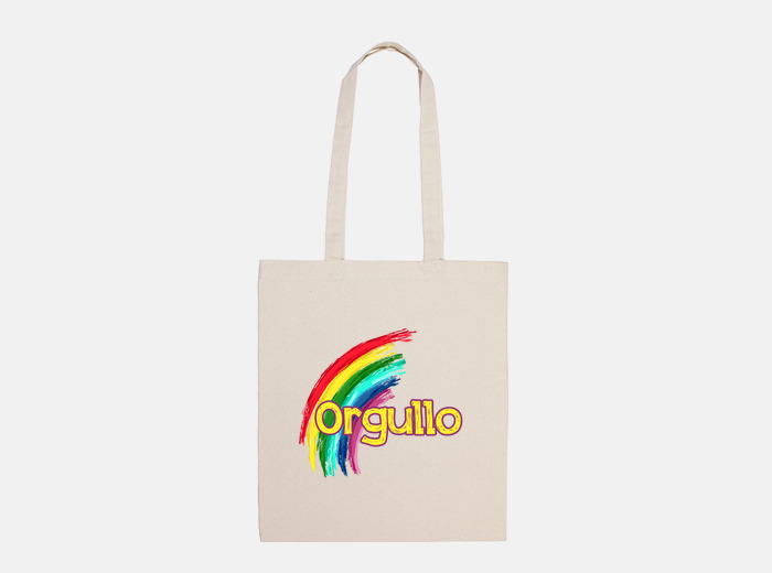 65 MCMLXV LGBT Gay Pride Rainbow Flag Print Tote Bag