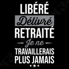 Libéré Délivré Retraité Humour Cadeau Retraite' T-shirt manches longues  premium Homme
