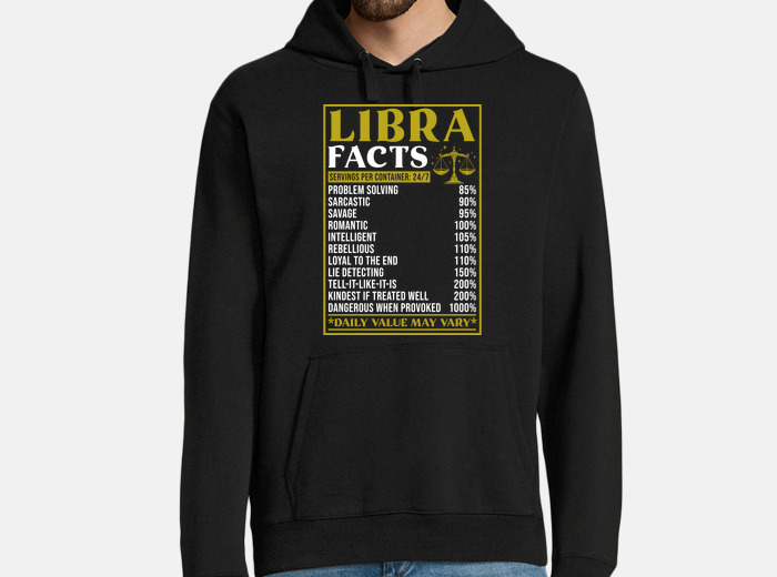 Libra star sign gift facts hoodie tostadora