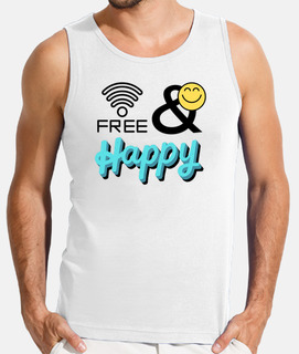 libre y feliz felicidad amarilla y azul hombre marcel