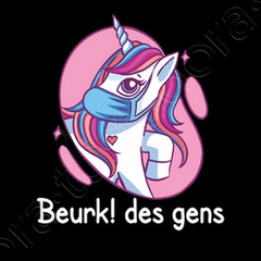 T shirt licorne beurk des online gens