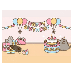 Pusheen and stormy birthday top