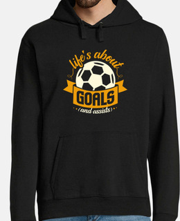 Lifes About Goals Boys Soccer Player
