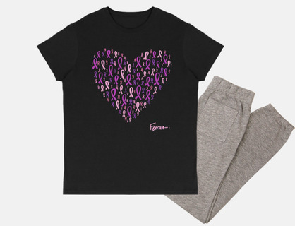 lilac heart pajamas