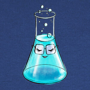 T-shirt simpatico pallone da chimica scienza ar
