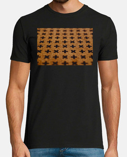 Line Of Alternating Crosses On Cork