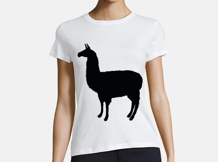 Llama black shadow alpaca t shirt tostadora