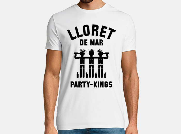 Lloret de mar party kings black t shirt tostadora