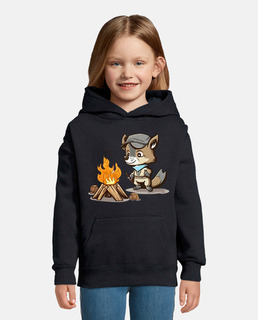 Lobato haciendo fuego sudadera niños