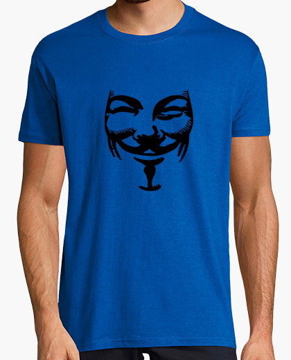 Logo Anonimous. Camiseta azul chico.