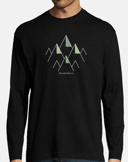 long-sleeved shirt, hiking, mountain, adventure