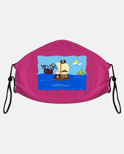 Mascarilla de los Piratas y el Kraken para adultos