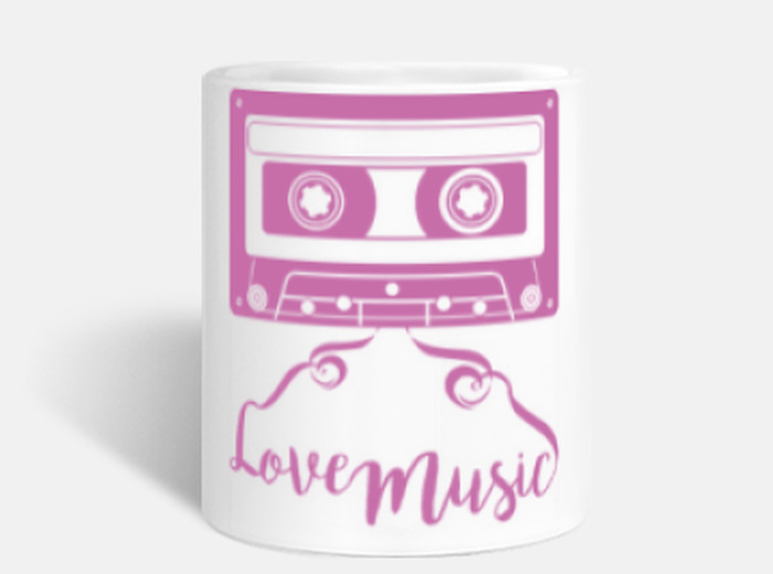 Love music cinta cassette rosa