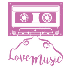 Love music cinta cassette rosa