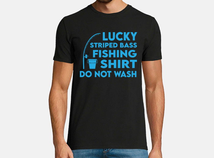 Playera lucky striped bass fishing shirt