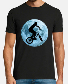 luna con bicicleta