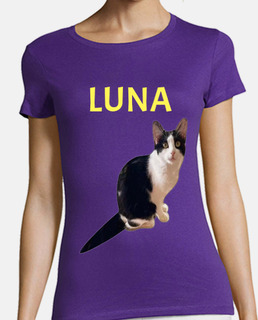 Luna y Estrella los gatitos camisetas cortas de Luna Niñas Mujer