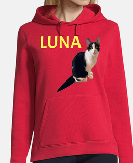 Luna y Estrella los gatitos Sudadera con capucha de Luna Mujer Niña